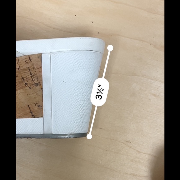 Leather Cork Platform Wedges - Picture 4 of 6